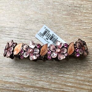 Enamel bracelet with pink stones NWT